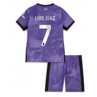 Dres Liverpool Luis Diaz #7 Tretina pre deti 2023-24 Krátky Rukáv (+ trenírky)